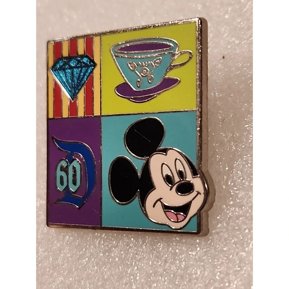 Disney Pin Mickey Mouse Disneyland 60 Diamond Celebration Tea Cup Vehicle 109411